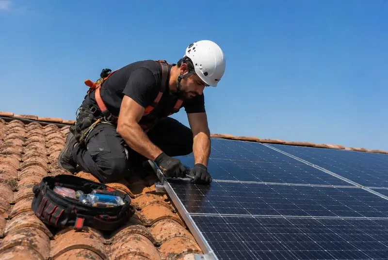 Maintenance et monitoring de panneaux solaires à Castelnou